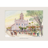 Igreja De Santa Rita - 1846 - Aquarela De Guaratinguetá - A4