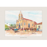 Igreja De São Benedito - Aquarela De Lagoinha - Lembrança A4