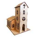 Igreja Miniatura Mdf Kit 10 Uni Mdf Para Maquete Artesanato