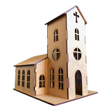 Igrejinha Em Miniatura Em Mdf Para Vila Medieval Natal