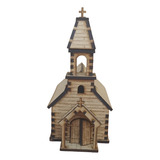 Igrejinha Rural Modelo Vl03 Escala 1 87 Ho Em Mdf Cru