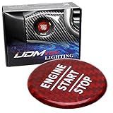 IJDMTOY KDM GT Line Style Sports Red Real Carbon Fiber Keyless Engine Start Stop Push Starter Button Cover Compatível Com Kia 2018 2023 K8 Stinger 2021 Up K5 Optima