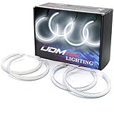 IJDMTOY Kit De Iluminação De Anel Halo Angel Eyes LED Branco Xenon 264-SMD 7000K Compatível Com BMW E36 E46 3 Series E39 5 Series E38 7 Series -serve Apenas Para Acabamento De Xenônio-