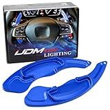IJDMTOY Sports Blue CNC Billet Alumínio Volante Maior Paddle Shifter Capas De Extensão Compatível Com Honda Accord Civic Insight CR V Compatível Com Acura 2009 2014 TL