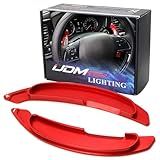 IJDMTOY Sports Red CNC Billet Alumínio Volante Maior Paddle Shifter Capas De Extensão Compatíveis Com Mitsubishi 2008 2016 Lancer Evolution Evo X 10 Outlander Etc