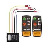 IKEEYUIS Abs 12v 24v Caminhão Atv Utv Interruptor De Guincho Elétrico Controlador Guincho Remoto Sem Fio Controle Remoto Sem Fio Preto