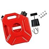 IKEEYUIS Tanques De Combustível 5L Vermelho Plástico Gasolina Carro Lata Anticorrosão Anel De Borracha Motocicleta Gasolina Com Suporte Peça De Reparo Vasilha