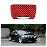 IKUESM Compatível Com BMW Série 5 F10 F18 2011 2017 Acessórios Interior De Fibra De Carbono Controle Central Do Carro Cinzeiro Painel De Acabamento Adesivos De Moldura Style B Red 