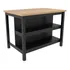 Ilha Cozinha Ditália 2 Prateleiras Preto Cd 1019 Cozy