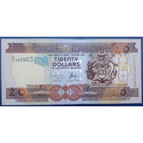 Ilhas Salomão Linda Cédula De 20 Dollars 1996 Fe Rara