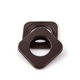 Ilhos 28mm Quadrado Imbuia Pvc 100 Pares