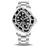 ILLIMITE Relógio De Pulso Masculino Automático Melting Pea001 Bidirecional Com Corda Automática Mecânica 3ATM Arte Surrealista à Prova D água Bisel E Mostrador Pretos Clássico