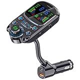 ILOKEY Transmissor FM Bluetooth Para Carro De 1 8 Polegadas Tela Colorida Sem Fio Transmissor De Rádio Viva Voz Adaptador De Carregador De Carro Suporte Para Cartão TF Pen Drive USB 