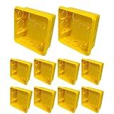 Ilumi Kit 10 Caixa De Luz 4x4 Reforçada Para Tomada E Interruptor Ilumi Cor Amarelo