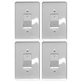 Ilumi Kit 4 Interruptor Bipolar 25A 250V Embutir 4x2 Ilumi Cor Branco
