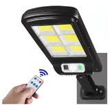 Ilumimador Luminária Led Solar Poste Rua Sensor De Movimento Cor Preto 110v 220v