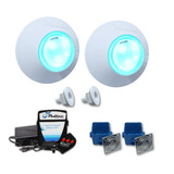 Iluminação Completa Para Piscina De Fibra Com 2 Pontos