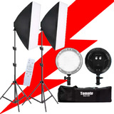 Iluminação Profissional Softbox Led Tripé Controle Bolsa
