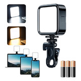 Iluminador Led Portátil Tricolor Luz Selfie Suporte Clips