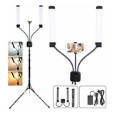 Iluminador Ring Light Led 80w Braço Duplo Articulado Tripe