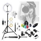 Iluminador Ring Light Youtuber Profissional Kit Completo Led