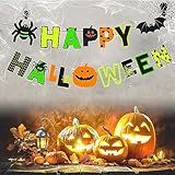ILure Faixa UV Neon Party Happy Halloween Decorações Banner Halloween Party Supplies Kids With Pumpkin Spider Bat Signs Decorações De Festa Para Casa Sala De Aula Discotecas Parede Cornija Lareira