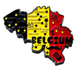 Imã Bélgica Com Mapa Bandeira Cidades Imã De Geladeira