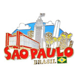 Imã De Geladeira Cidade De São Paulo Brasil Ótimo Souvenir
