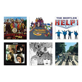Imã De Geladeira E Porta Copos Beatles 6 Peças