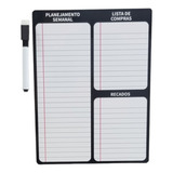 Ímã De Geladeira Porta Recados Anotações Planner Com Caneta