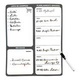 Imã De Geladeira Porta Recados Anotações Planner Com Caneta