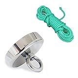 Ima De Neodimio Disco 75mm Para Pesca Magnetica Potente Ate 200kg Com Corda 10m