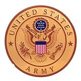 Ímã Do Selo Do Exército Dos Estados Unidos Disco Medalhão De Alumínio Com Parte Traseira Magnética 10 Cm
