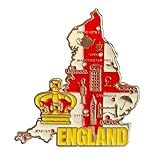 Imã Inglaterra - Imã De Geladeira Metal Inglaterra Com Bandeira- Cidades E Símbolos