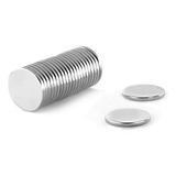 Ímã Neodímio Ø 10x1 Mm N35 20 Unidades
