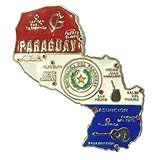 Imã Paraguai Imã Mapa Paraguai Bandeira Cidades Símbolos Mapa Mundi Magnético Imã Geladeira Paraguai