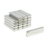 Ímã Super Forte Neodímio N35 Bloco 15x4x2 Mm 10 Unidades