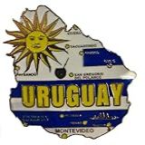 Imã Uruguai Imã Mapa Uruguai Bandeira Cidades Símbolos Mapa Mundi Magnético Imã Geladeira Uruguai