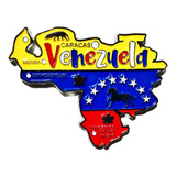 Imã Venezuela Com Mapa  Bandeira  Cidades   Imã De Geladeira