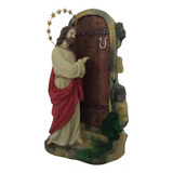 Imagem De Jesus Cristo Batendo A Porta 21 Resina Aro Estrela