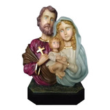 Imagem De Sagrada Familia 20cm Busto Em Resina Cor Pintura A Mão
