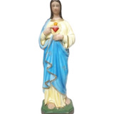 Imagem Do Sagrado Coração De Maria Tamanho 62cm Em Gesso