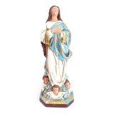 Imagem Escultura Nossa Senhora Conceição Barroco 30cm Gesso