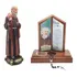 Imagem Grande Padre Pio Resina + Porta Terço Padre Pio