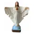 Imagem Jesus 25 Cm Manto Branco Azul Gesso Decorada