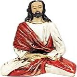 Imagem Jesus Sananda Meditação Meditando Resina