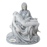 Imagem Nossa Senhora Da Piedade Pietá 17x17 Mármore Branco