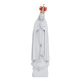 Imagem Nossa Senhora De Fatima 43cm Resina E Pó De Mármore
