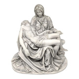Imagem Pietá Nossa Senhora Em Mármore Maciço Cor Marfim