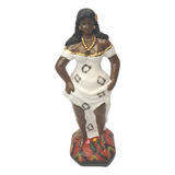Imagem Pomba Gira Maria Mulambo Vestido Branco 20cm Em Gesso